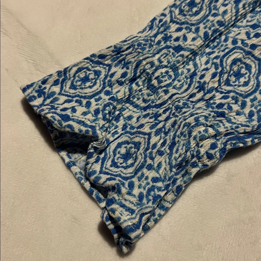 House of Harlow 1960 Blue and White paisley Dress - Image 8