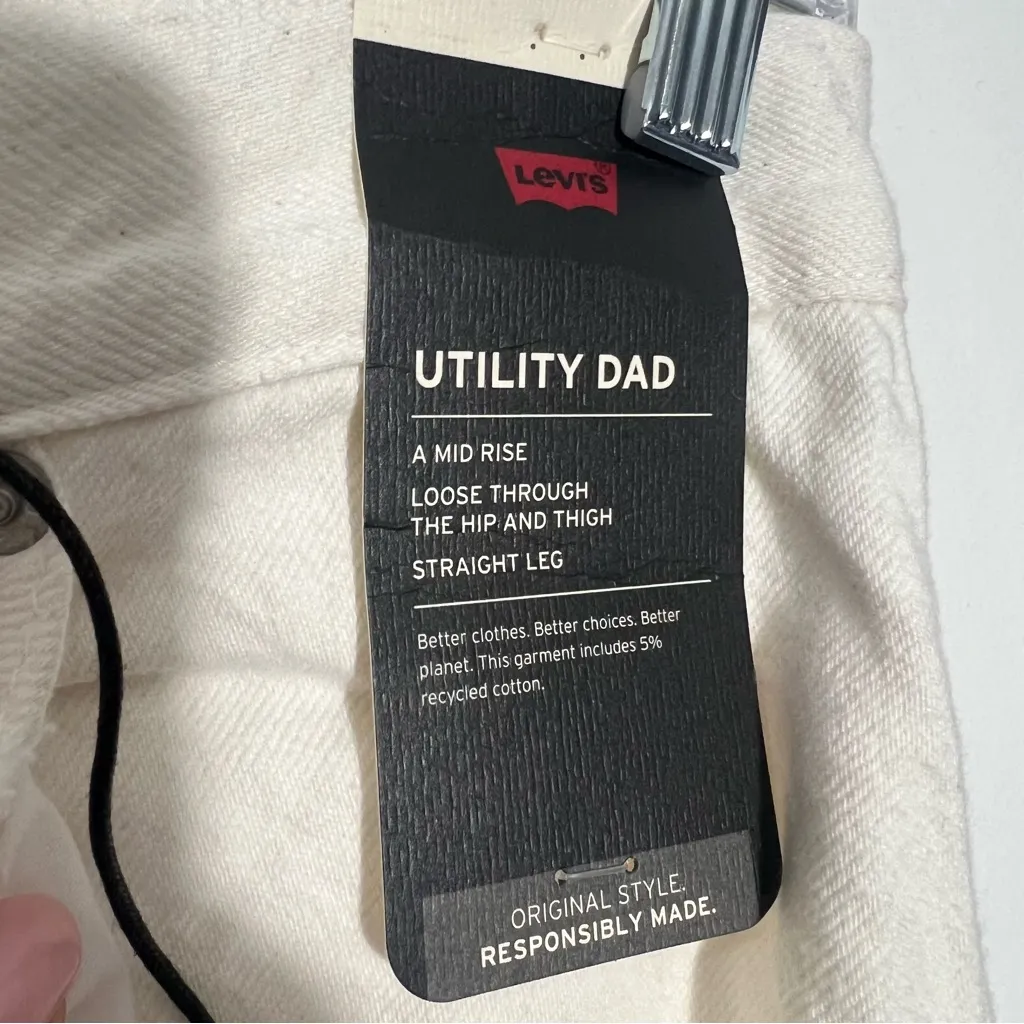 Levi's‎ Premium Dad Utility Jeans High Waist Straight Leg Size 26 - Image 6