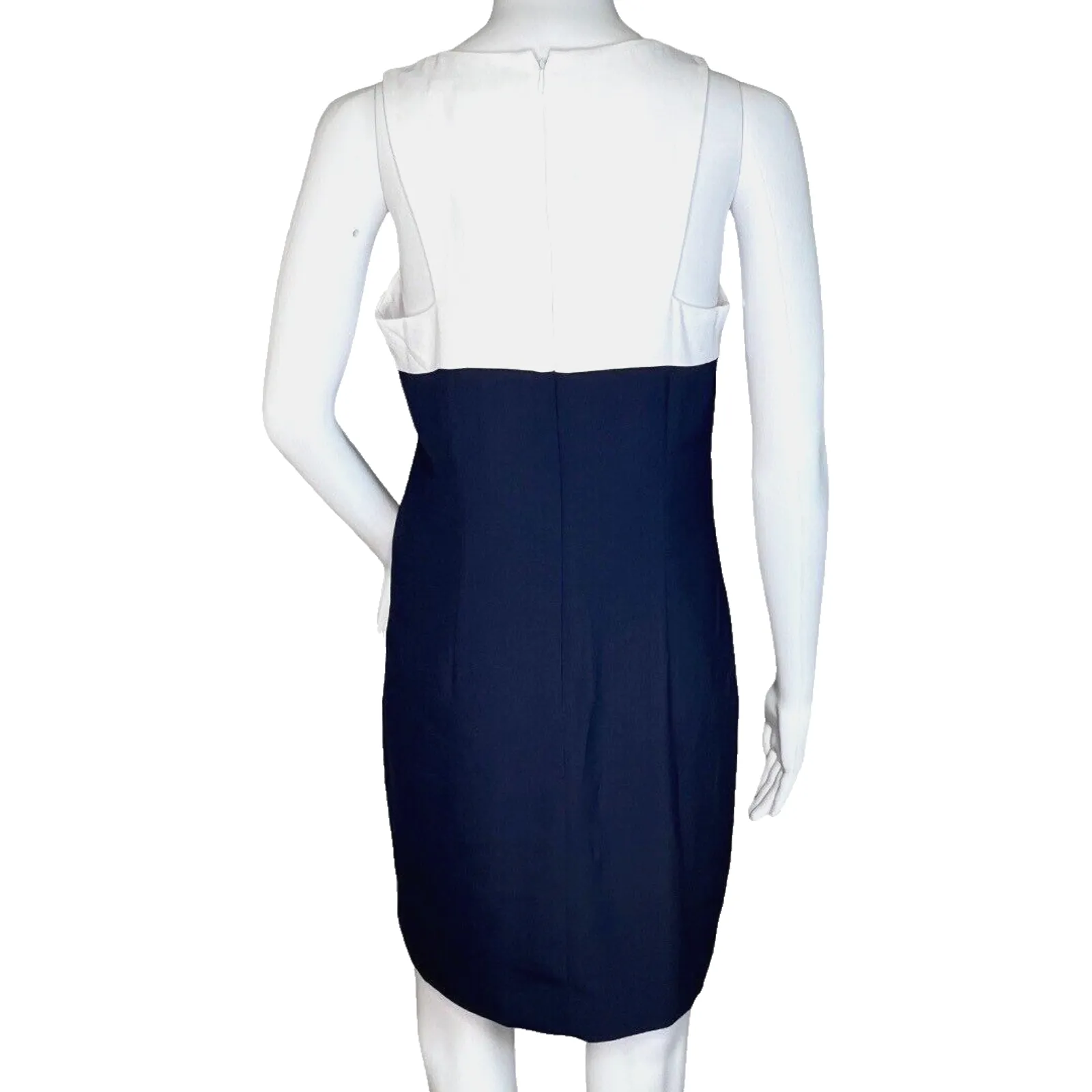 Banana Republic Dress Womens 4 Navy Blue White Sheath Dress Office Work‎ Career - Image 3
