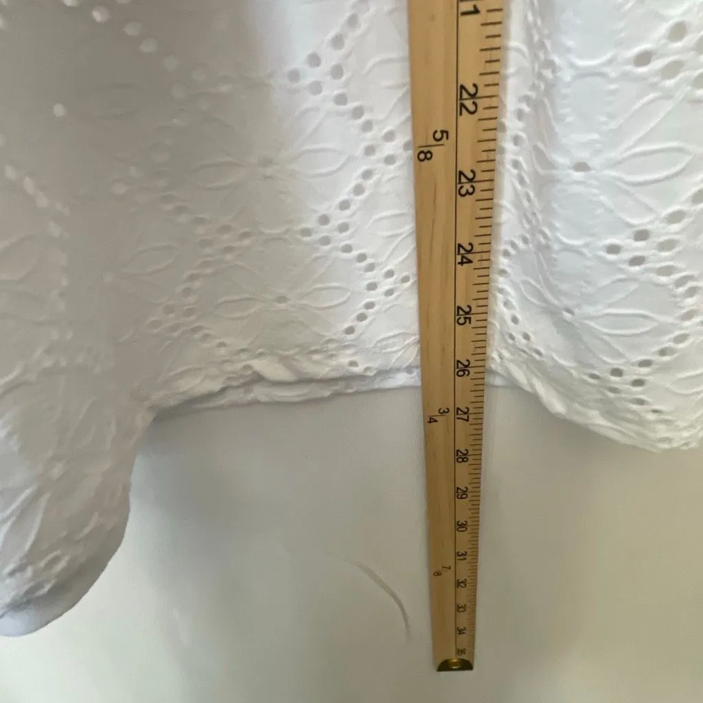 NWT white eyelet GeeGee size 3X stretchy knit top. - Image 5