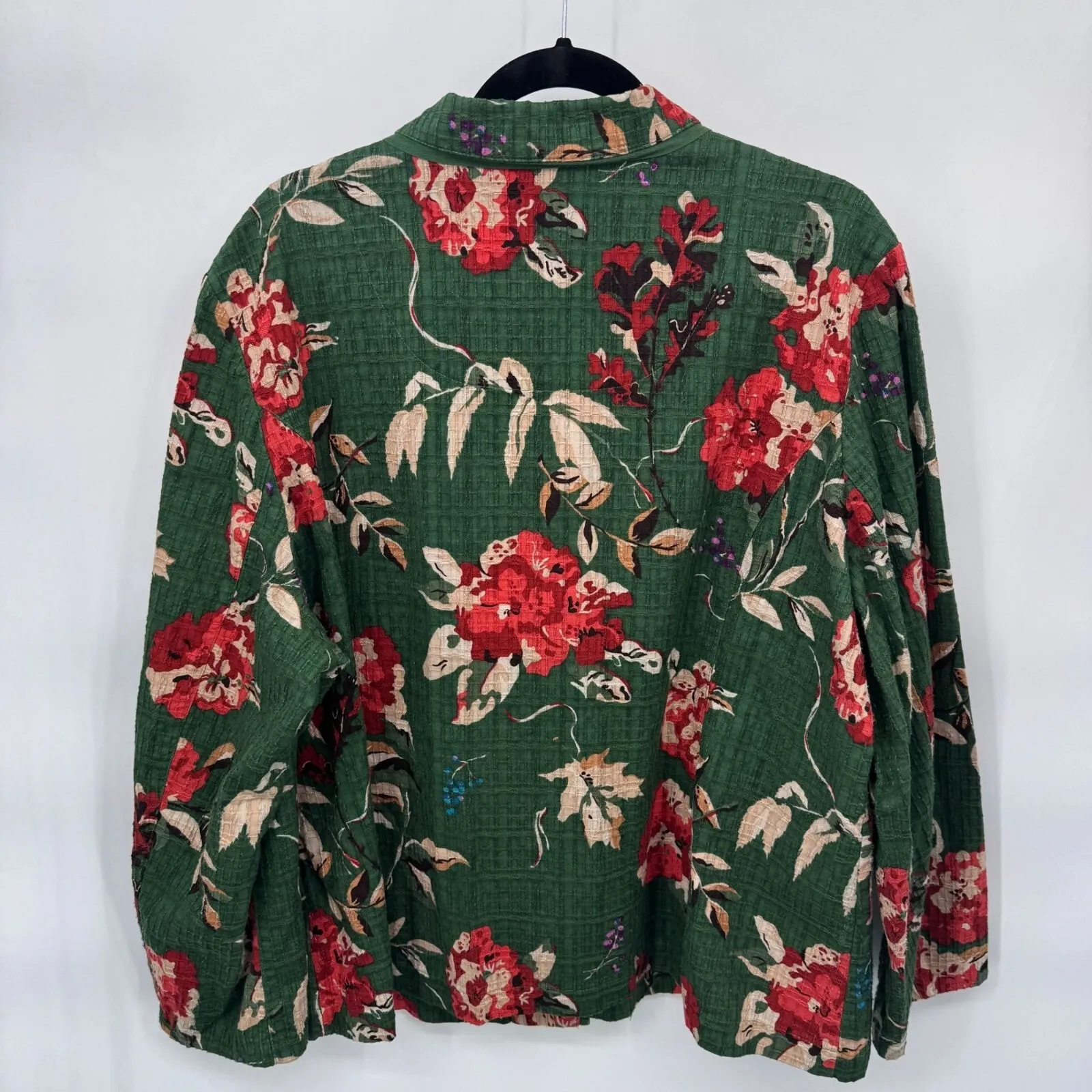 Vintage Koret Romantic Quilted Jacket Plus 22W Green Forest Fairy‎ Cottagecore - Image 6