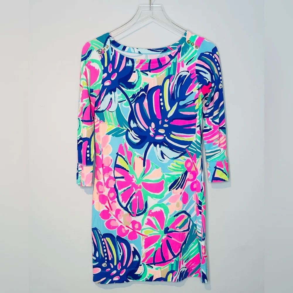 Lilly Pulitzer Sophie Exotic Garden Floral Tropical Print Knit Dress Size S - Image 14