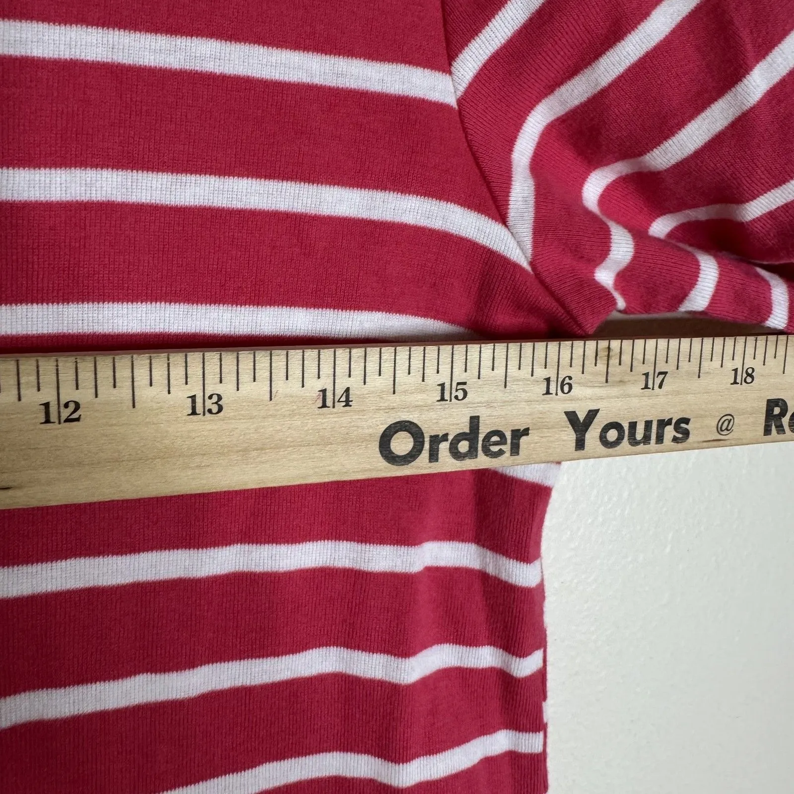 Tommy Hilfiger Dress Womens Large Striped Eyelet Hem Short Sleeve Summer Casual - Image 8