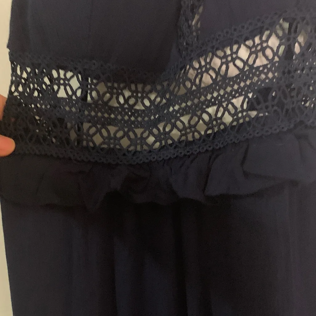 Iris Black Lace Maxi Dress - Image 4