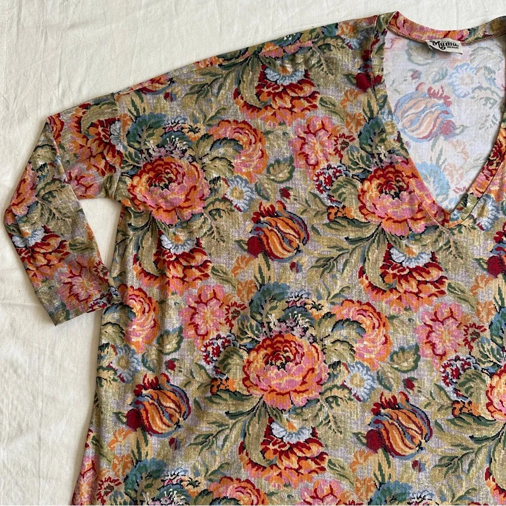 Skylar Slouch Tunic Top in Mimi’s Floral Cruise Size Medium - Image 4