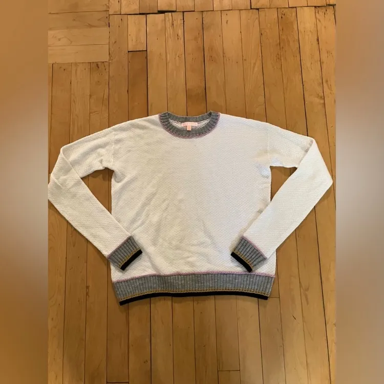 Lisa Todd White Waffle Knit Top Size XS - Image 4