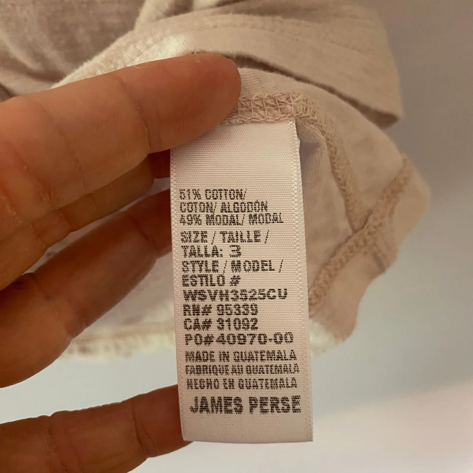 Standard James Perse Light Pink Cotton Blend V-neck Shirt  Women size 3 / Large - Image 10