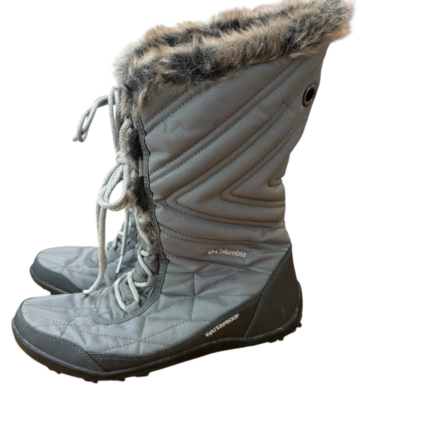 Columbia Minx Mid III Womens Waterproof Insulated Winter Snow Boots Size 10 Gray - Image 3