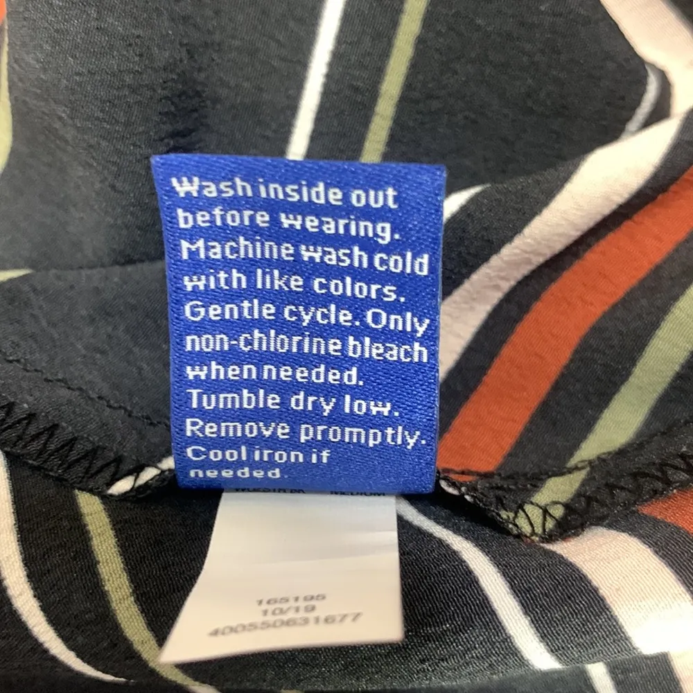 APT 9 Chevron Striped Button Detail Black Maxi Skirt Size Medium NWT - Image 9