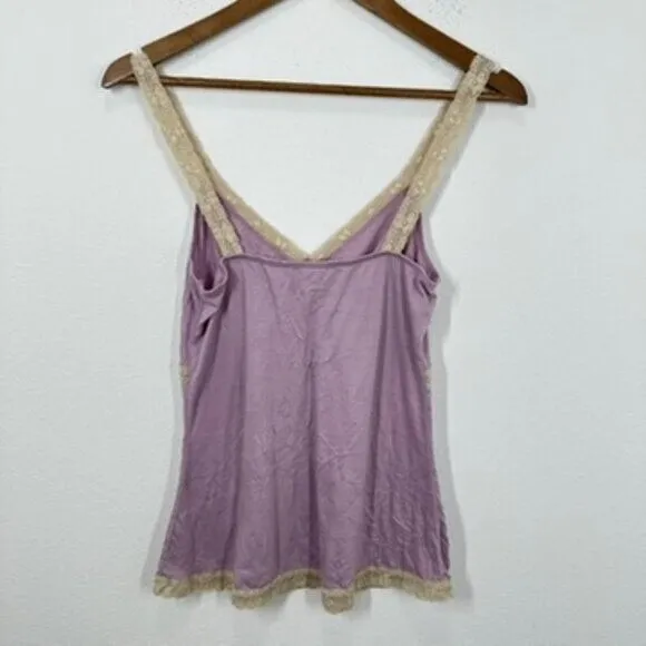 Maurices Y2K 90s Lace Trimmed Purple V Neck Babydoll Camisole‎ Cami Layering - Image 7