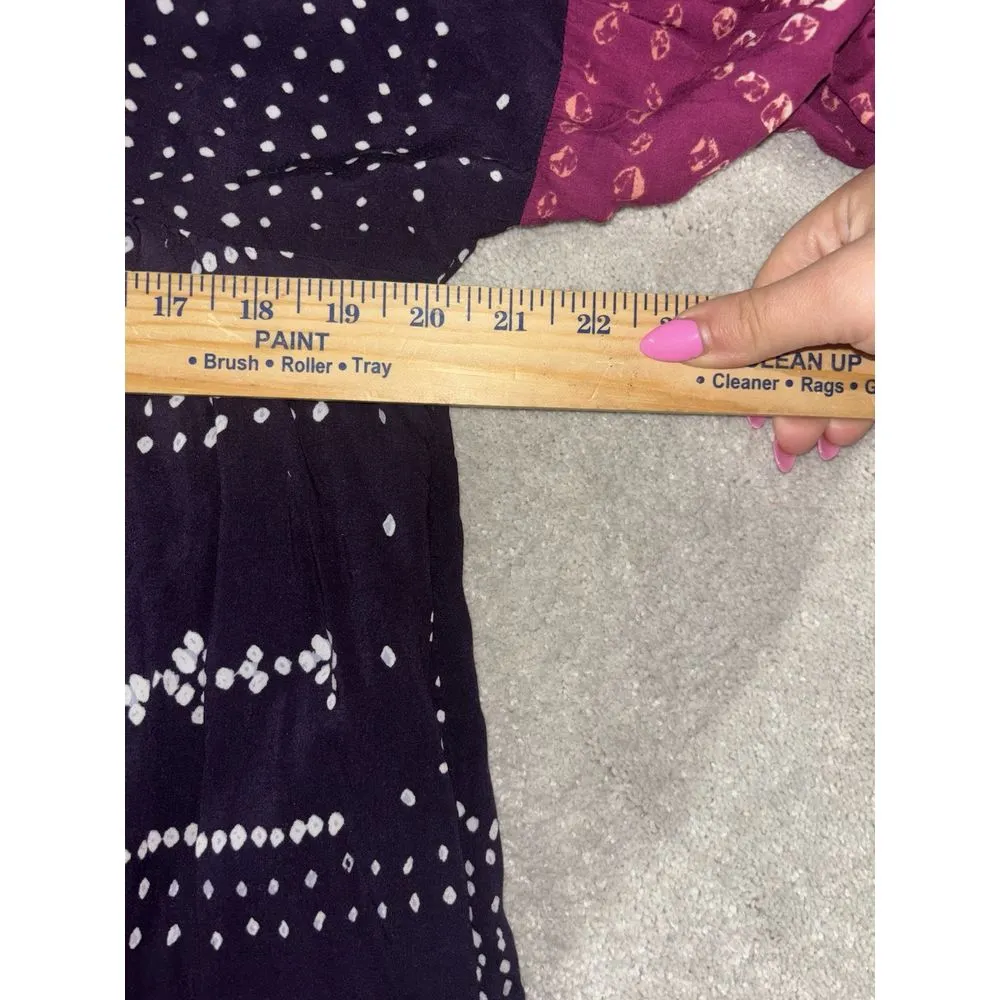 free people shibori Navy Tunic Oversized Dress‎ Long Sleeves Womens Xs Pockets - Image 6