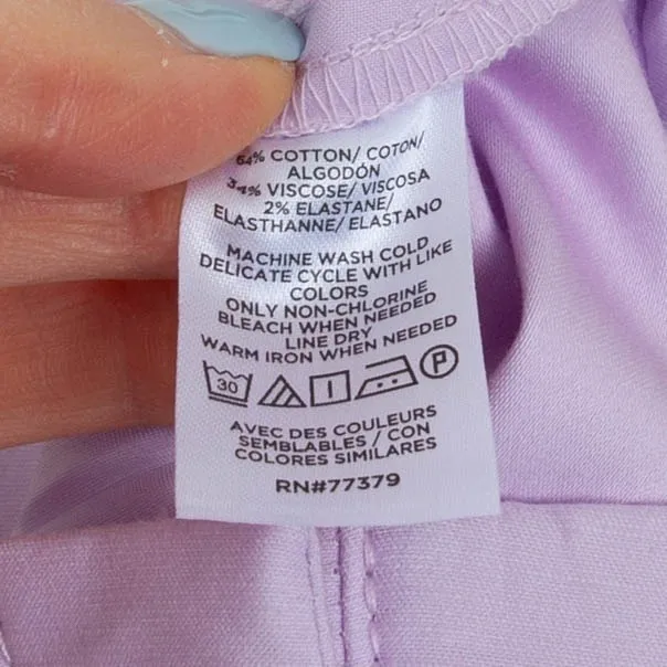 NWT Ann Taylor Womens Purple Pleated High Waisted Shorts Size 12 Casual Golf - Image 9