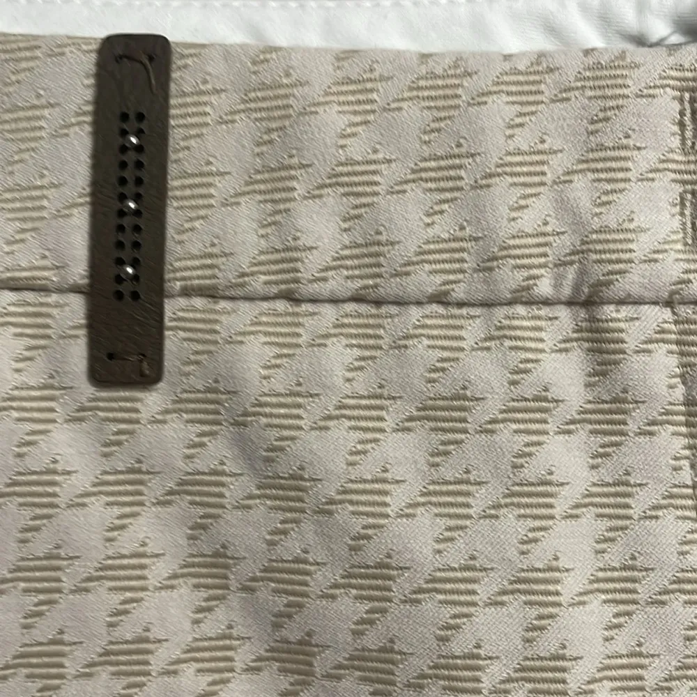 💙💖 Peserico Cream Houndstooth Handmade Pants Gold Size 4 - Image 4