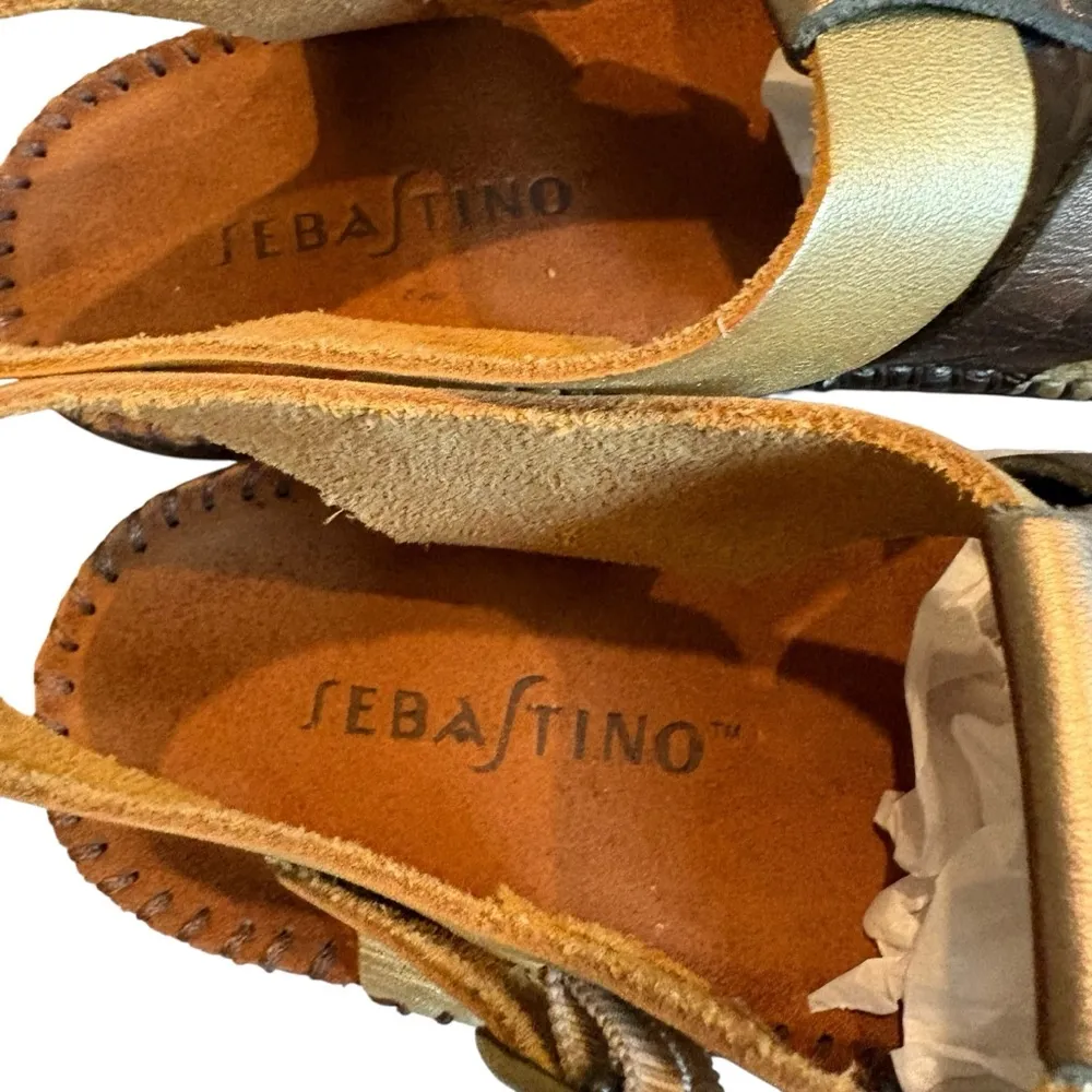 Sebastino Leather Gladiator Sandals, Sz 8.5 - Image 9