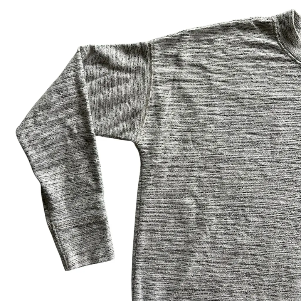 Aerie Oversized Long Sleeve Crew Neck Top Sweater Striped Size S Grey Layering - Image 4