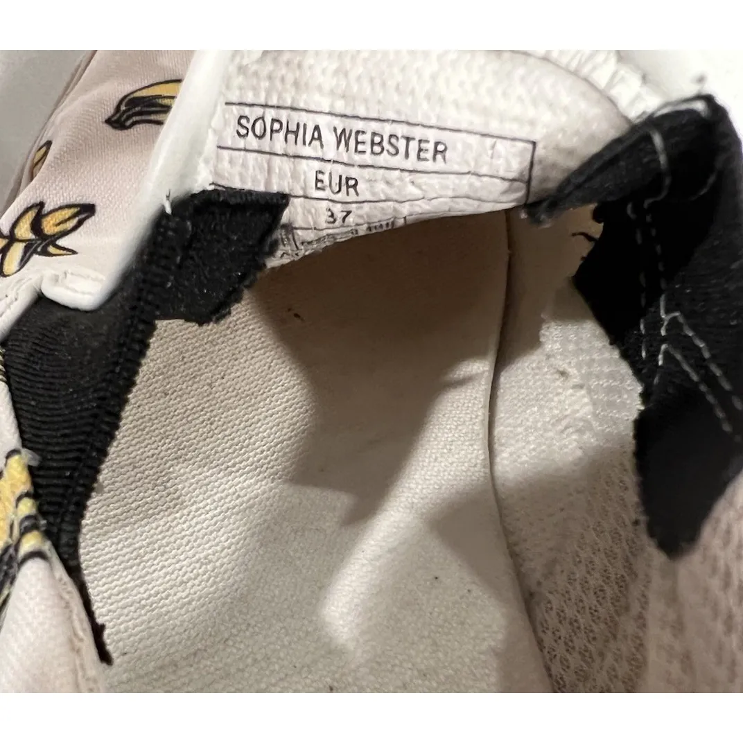 SOPHIA WEBSTER Adele Sneakers Size 7 US Womens Banana White Yellow Loafers Flats - Image 6