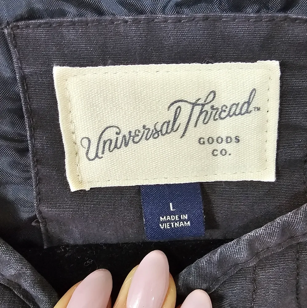 Women’s Black jacket.  Large  Adjustable waist. - Image 3