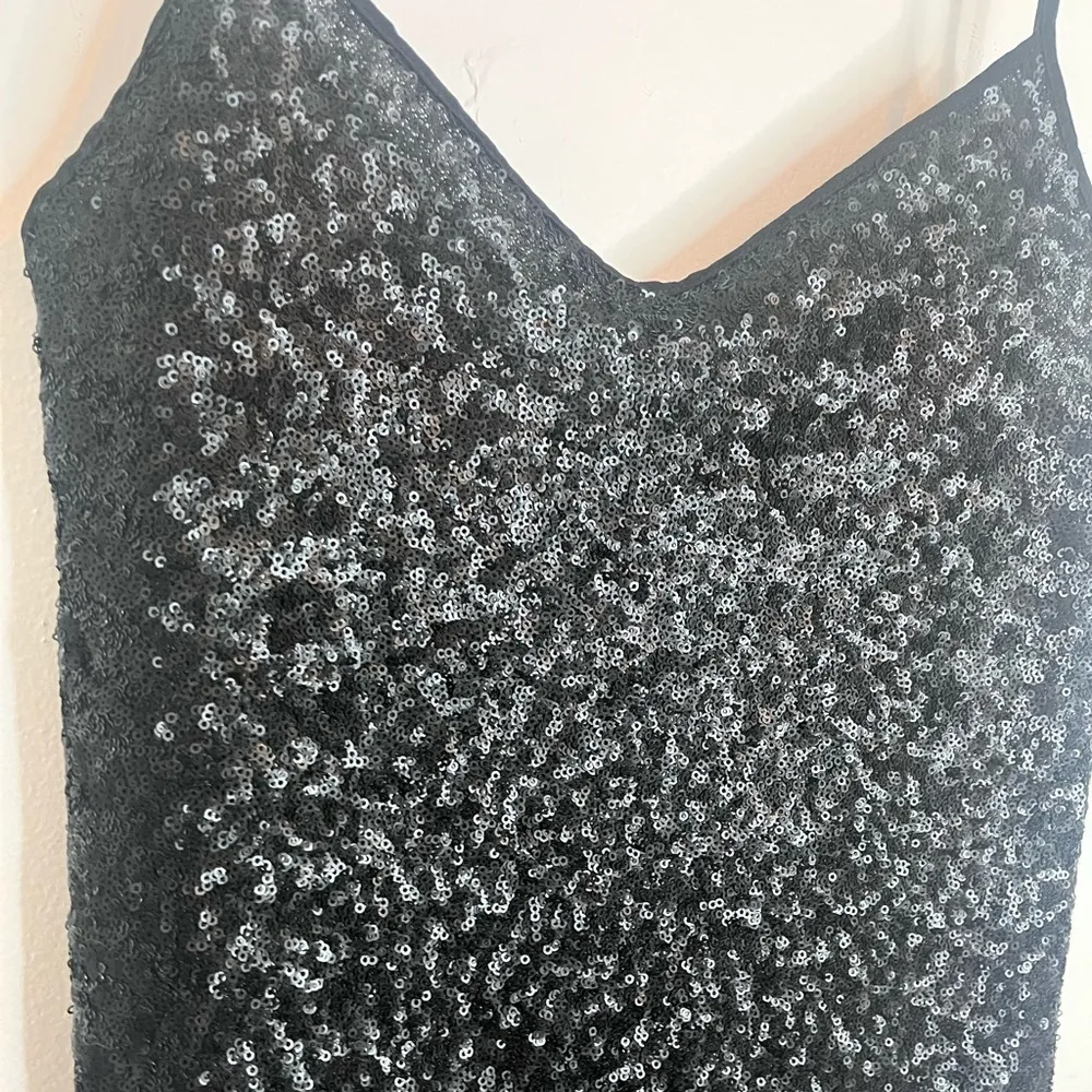 Zara Black Sequin Tank XS - Image 3