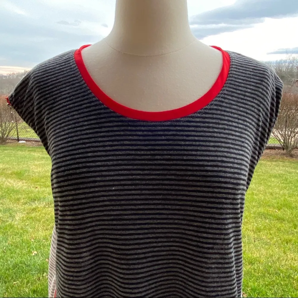 PATRIZIA LUCA MILANO Striped Tunic Black Size L - Image 11