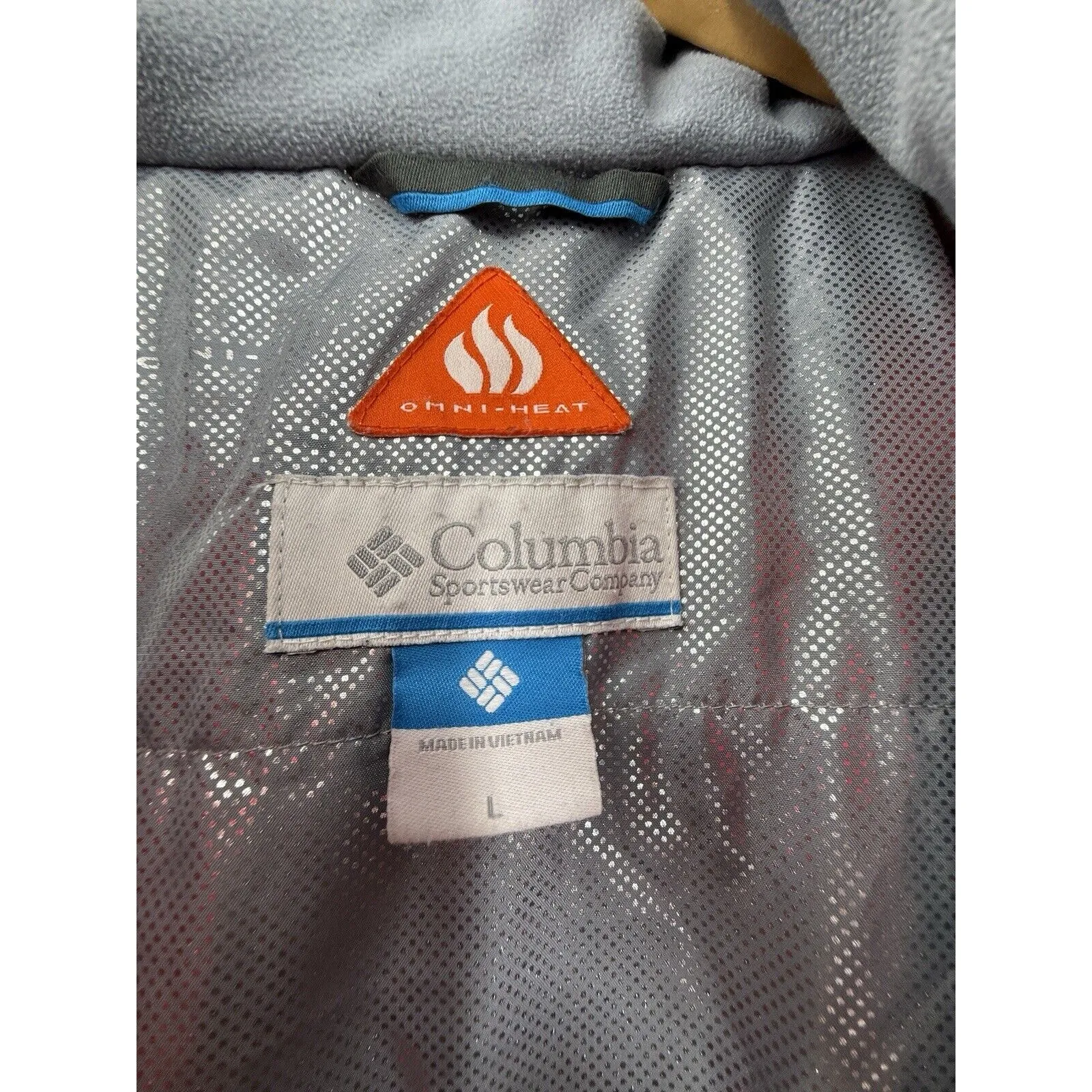 Columbia‎ Sportswear Womens Powderhouse II Jacket Bright Pink w Grey Lining Sz L - Image 4