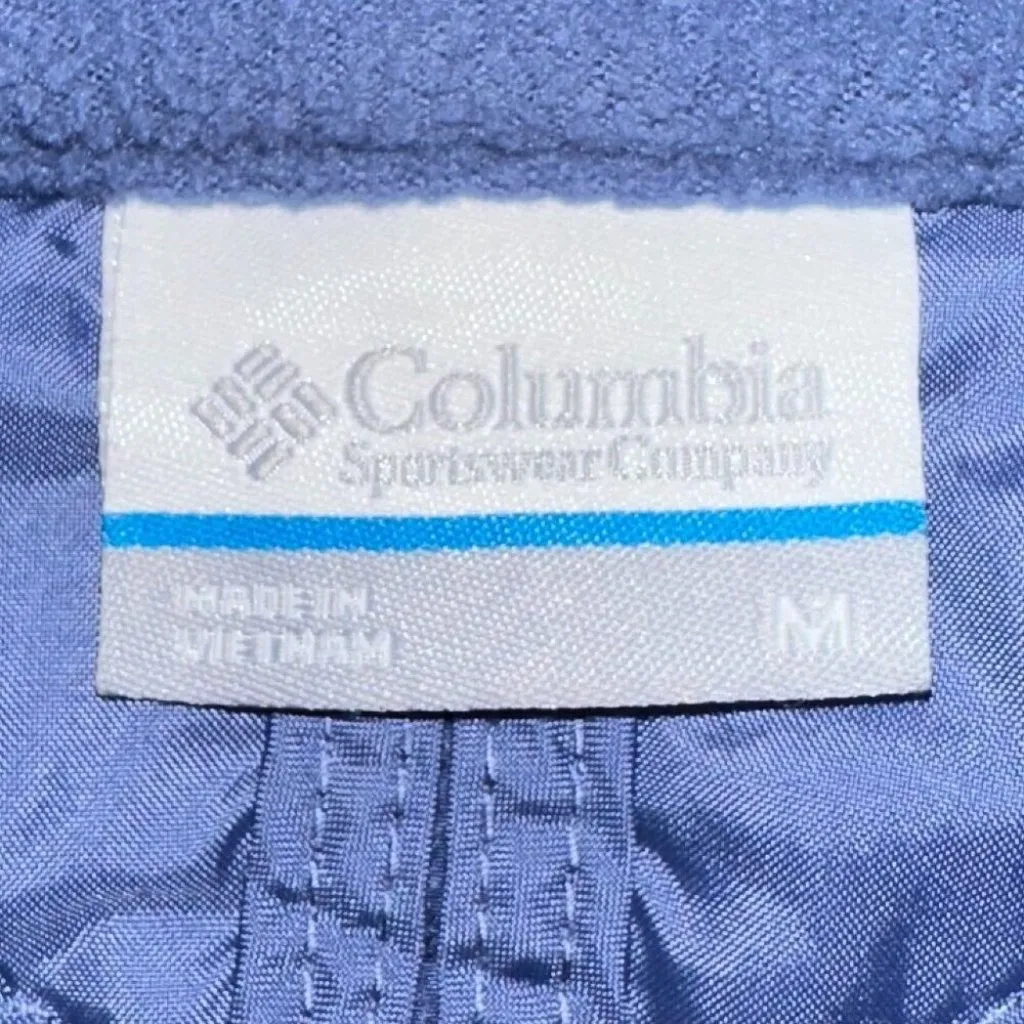 Women's Columbia Quilted Puffer Fleece‎ Full Zip Winter Vest Blue Size Medium - Image 5
