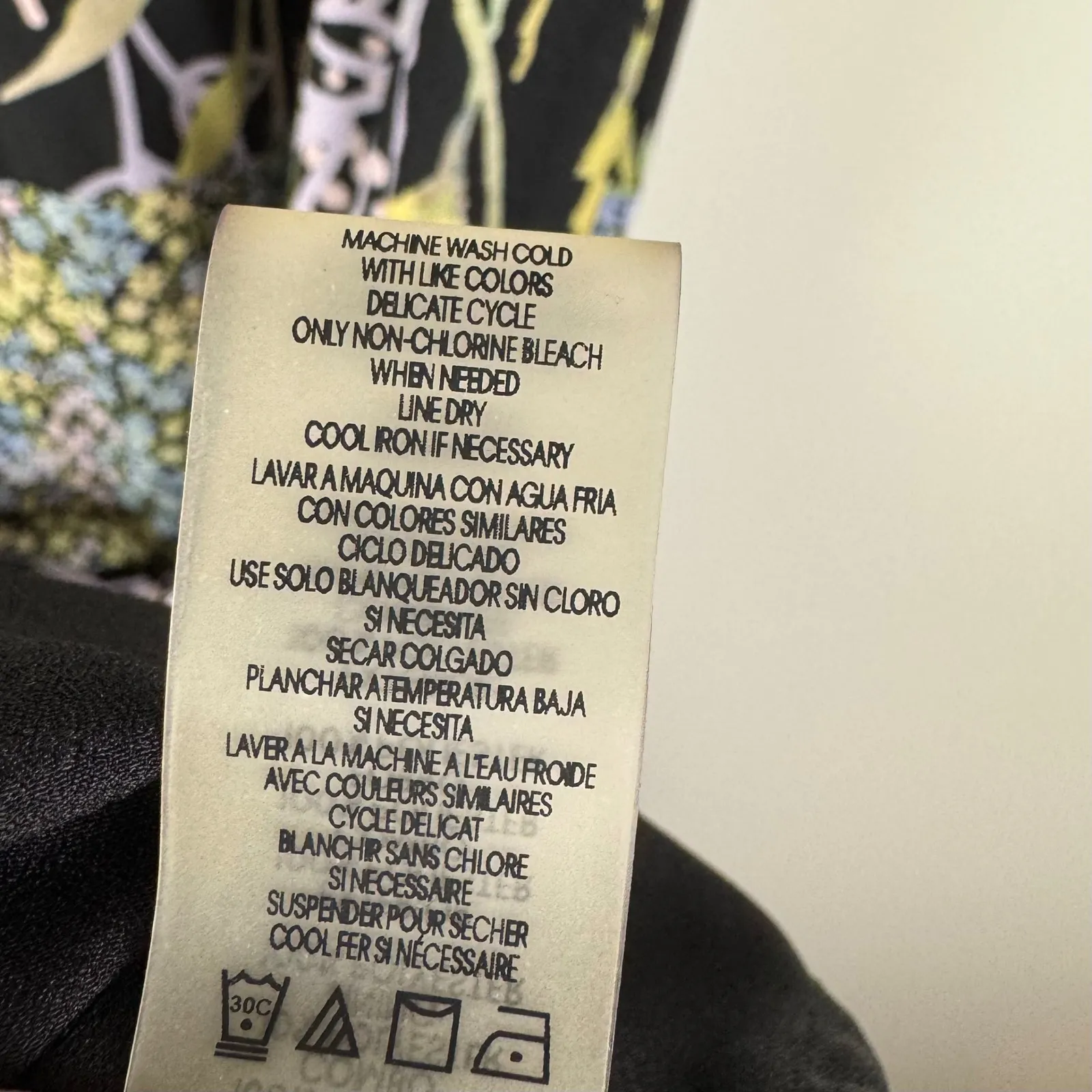 Calvin Klein Floral Midi Dress‎ Size 14W V-Neck Hanky Hem Flowy Feminine Boho - Image 9