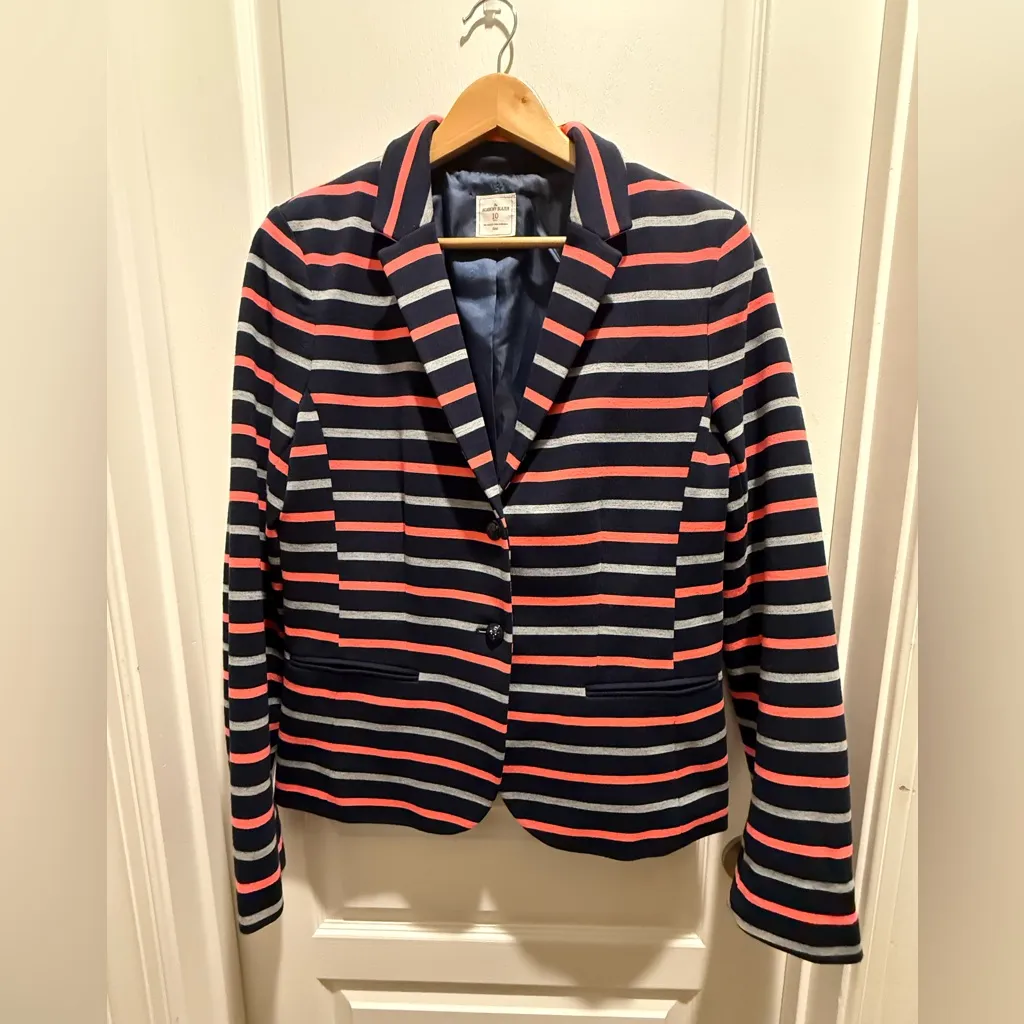GAP Neon-stripe ponte academy blazer  size 10T - Image 5