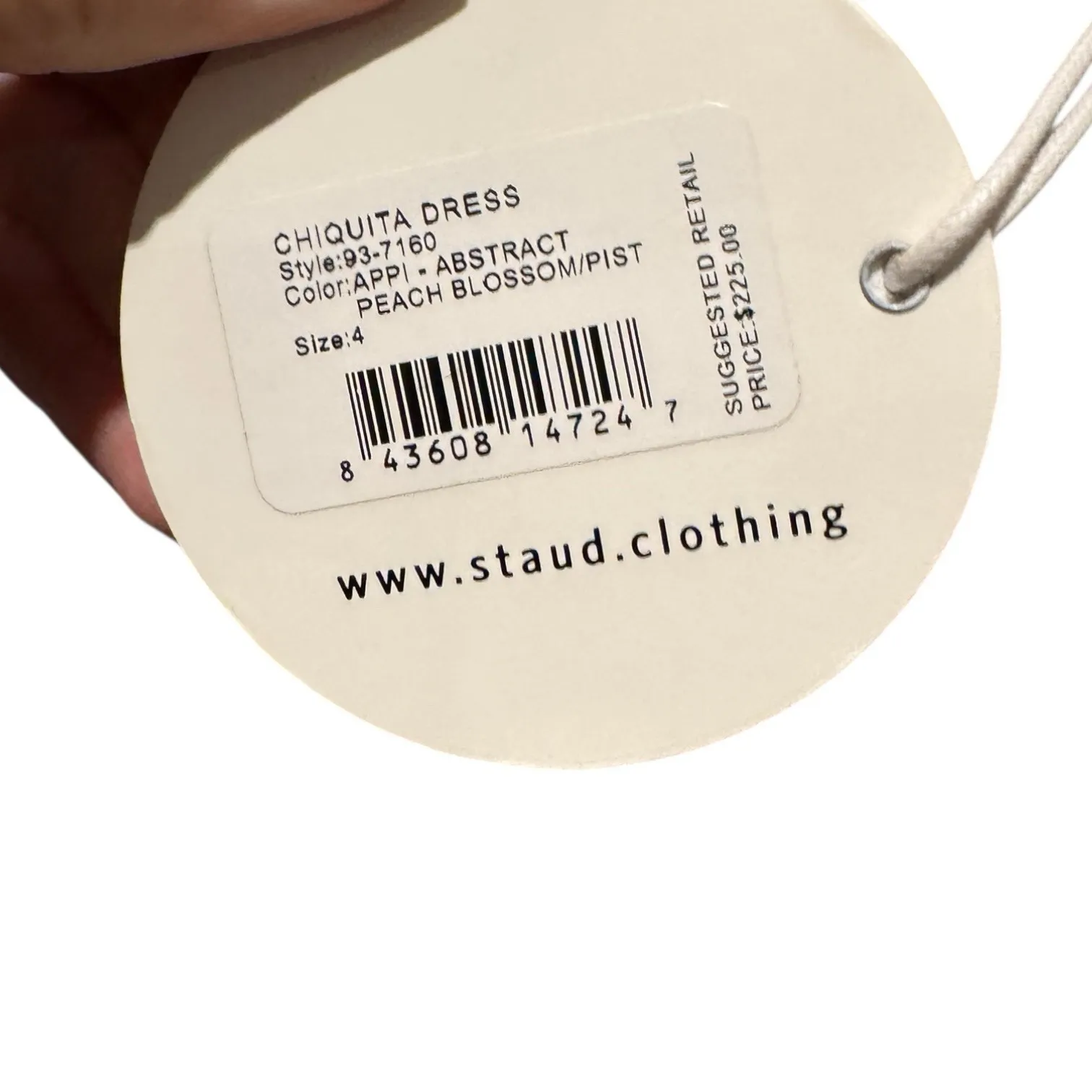 STAUD Colorful  Flirty Peaches Fruit Summer Sweet Chiquita Mini Dress Size 4 NWT - Image 6