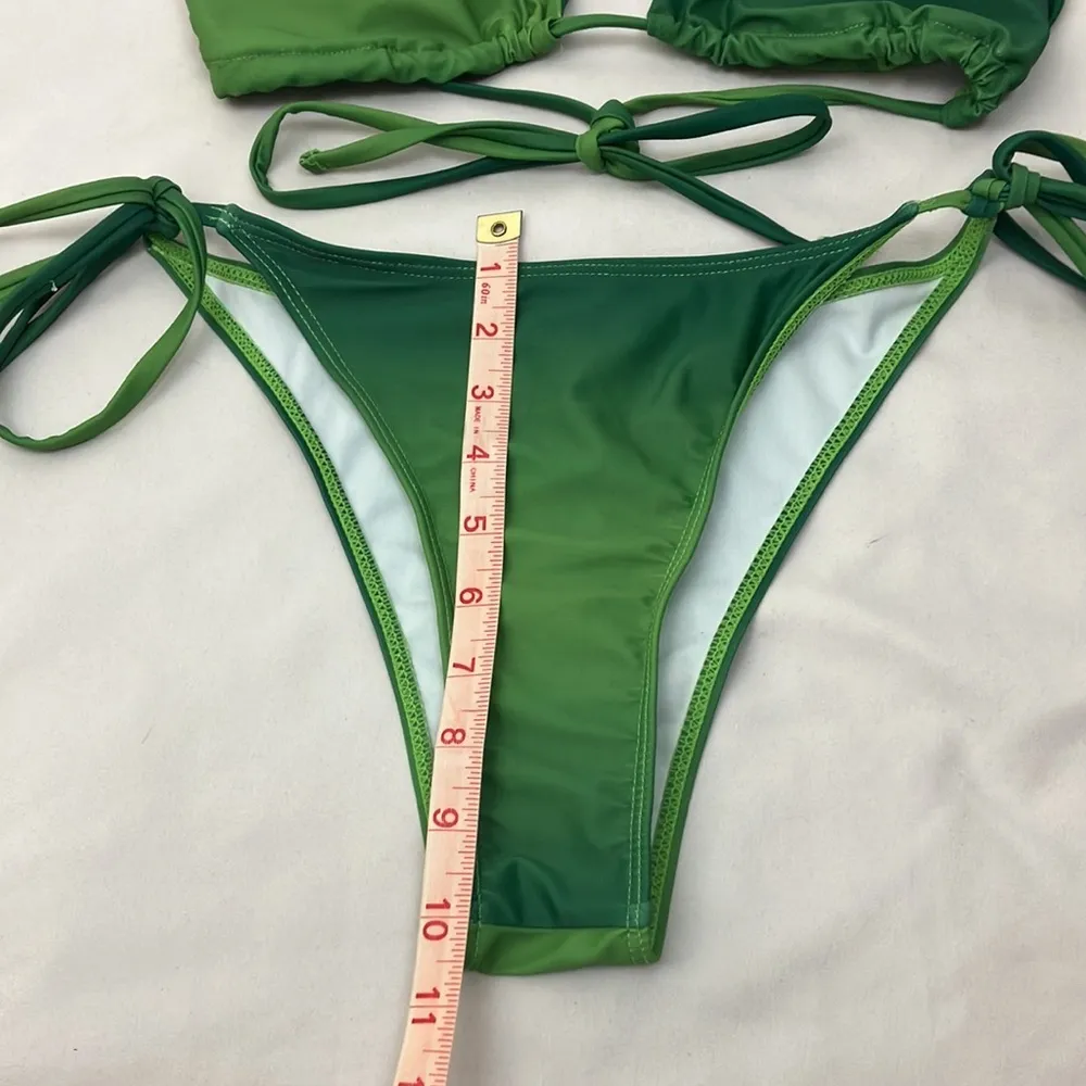 Green Tie Bikini Set woman’s size xtra large - Image 5