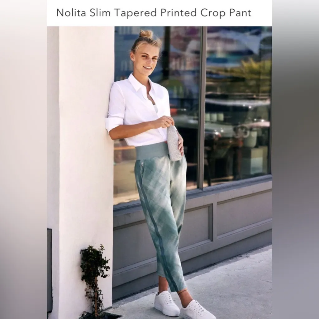 ATHLETA Nolita Slim Tapered
Printed Crop Pant 2P Denali Grey Green - Image 8
