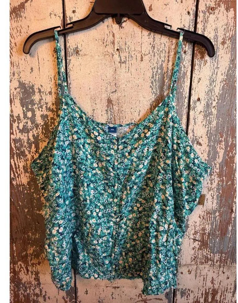 NWT Old Navy Floral Button-Down Cami Top size 2X XXL - Image 2