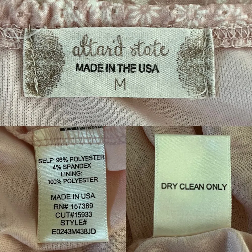 Altar'd State Dress M Pink Cream Adjustable Straps Mini Lined - Image 8