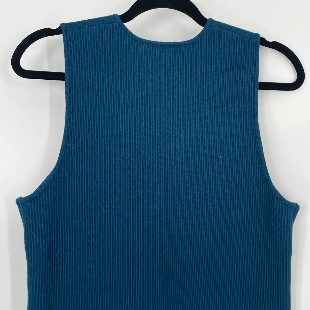 House Of Harlow 1960 Womens Teal Ribbed Knit V - Image 7