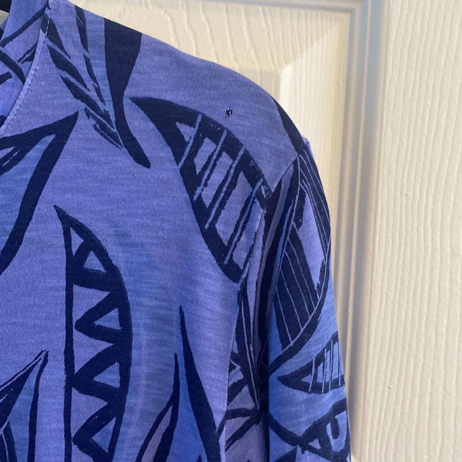 Fresh Produce Womens Small Purple Tunic‎ Top 3/4 Sleeve Resort Vacation Beach - Image 5