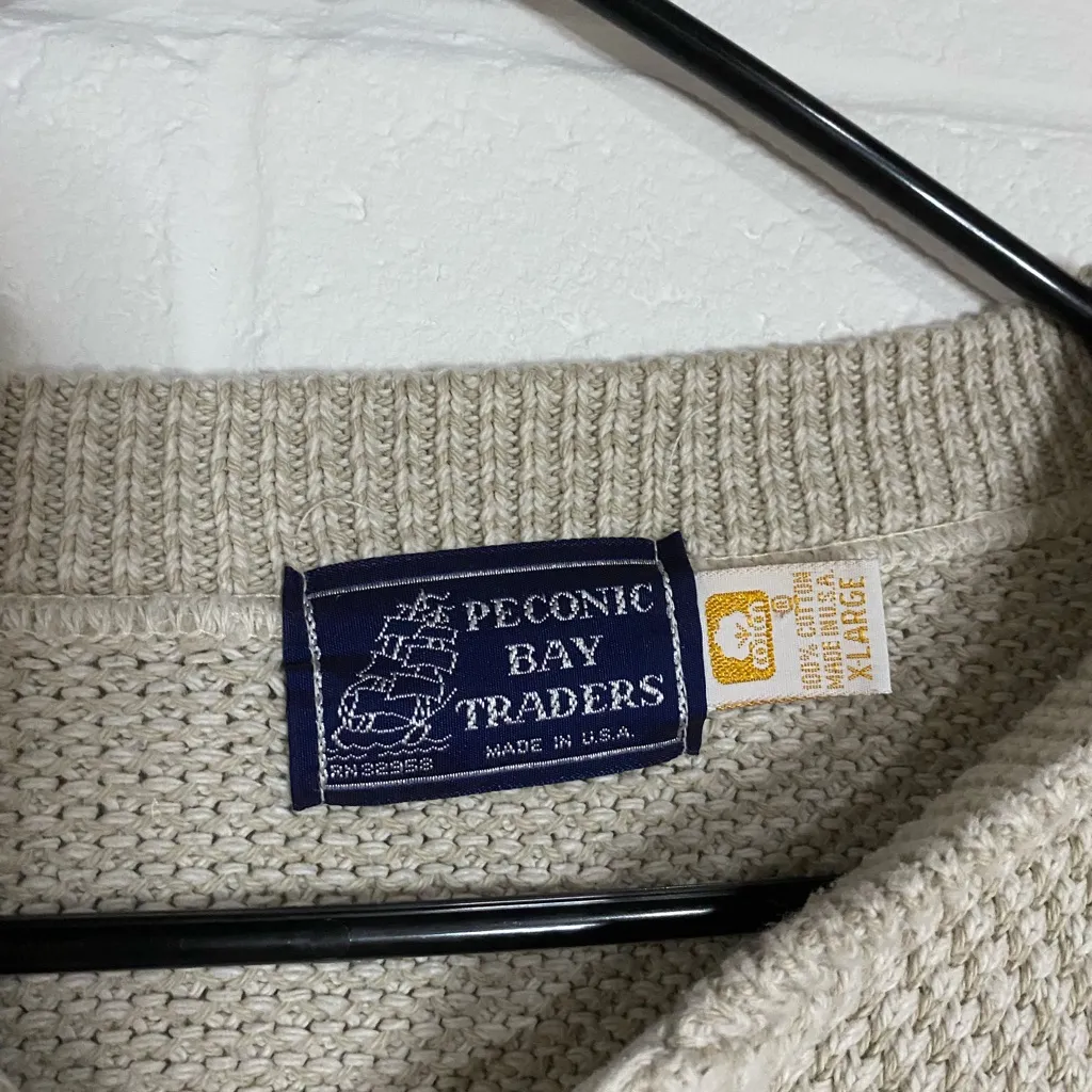 Men's Beige Sweater peconic bay X - Image 2