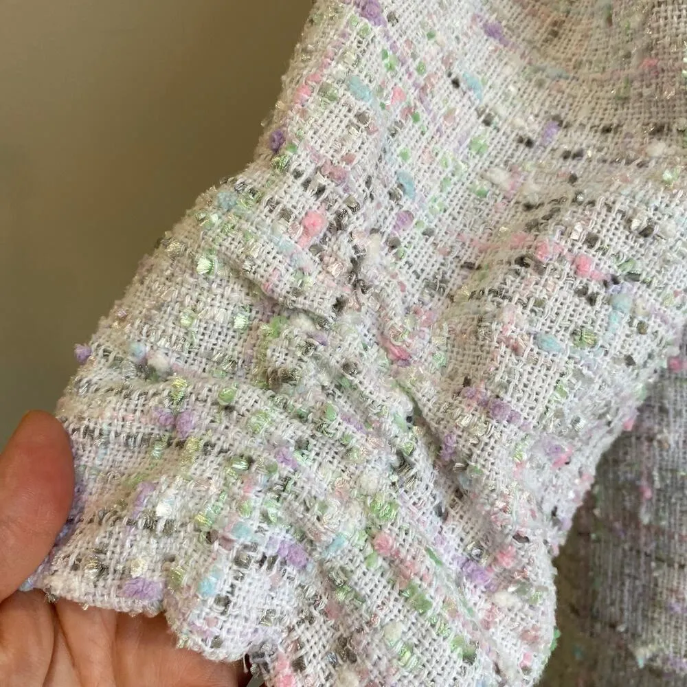 Elle Women's Tweed Pastel Coloring Skirt Suit Set Size XXL/10 - Image 8