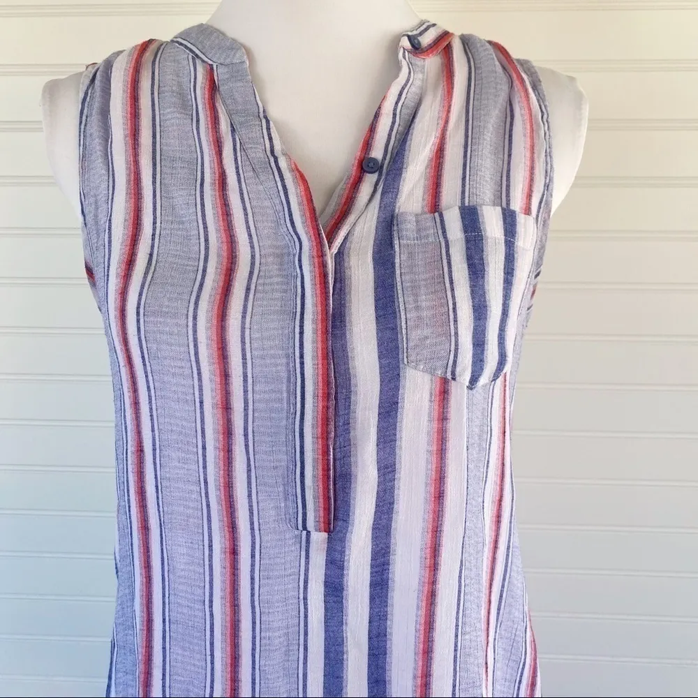 Fred David striped Sleeveless Shirt Size Small - Image 3