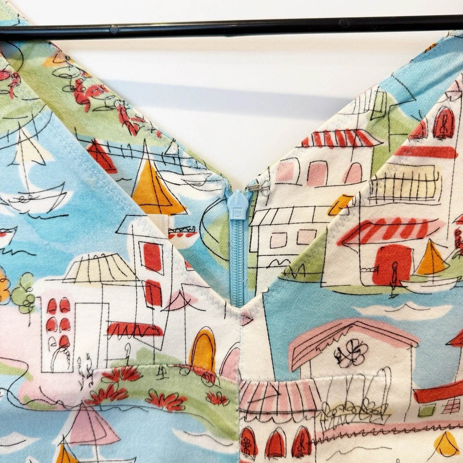 Vintage Talbots Womens Italy Novelty Shift Dress Size 8 Vacation Travel Island - Image 3