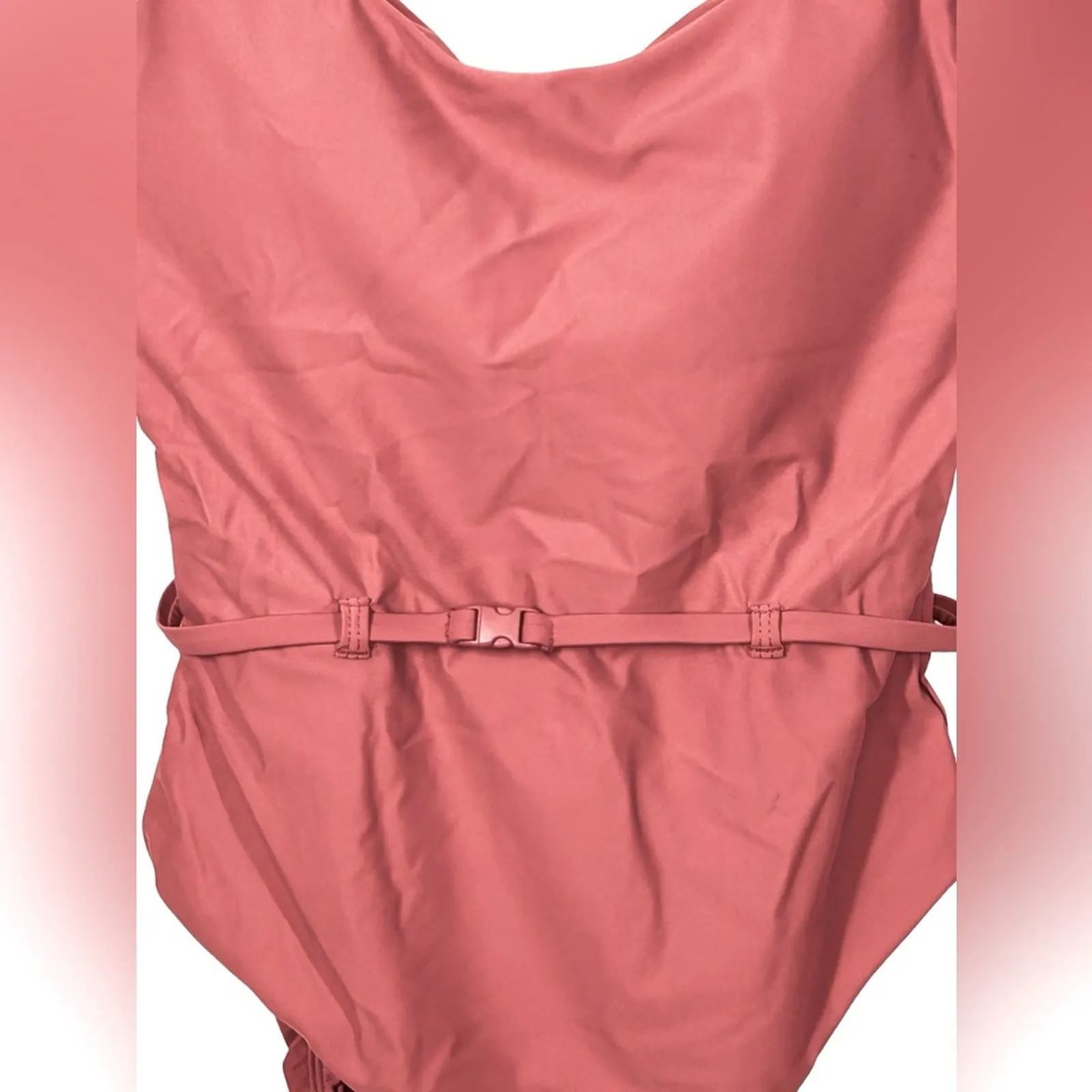 Andie Swim The Riviera Punch Belted One Piece Swimsuit NWT Size Medium Pink - Image 5