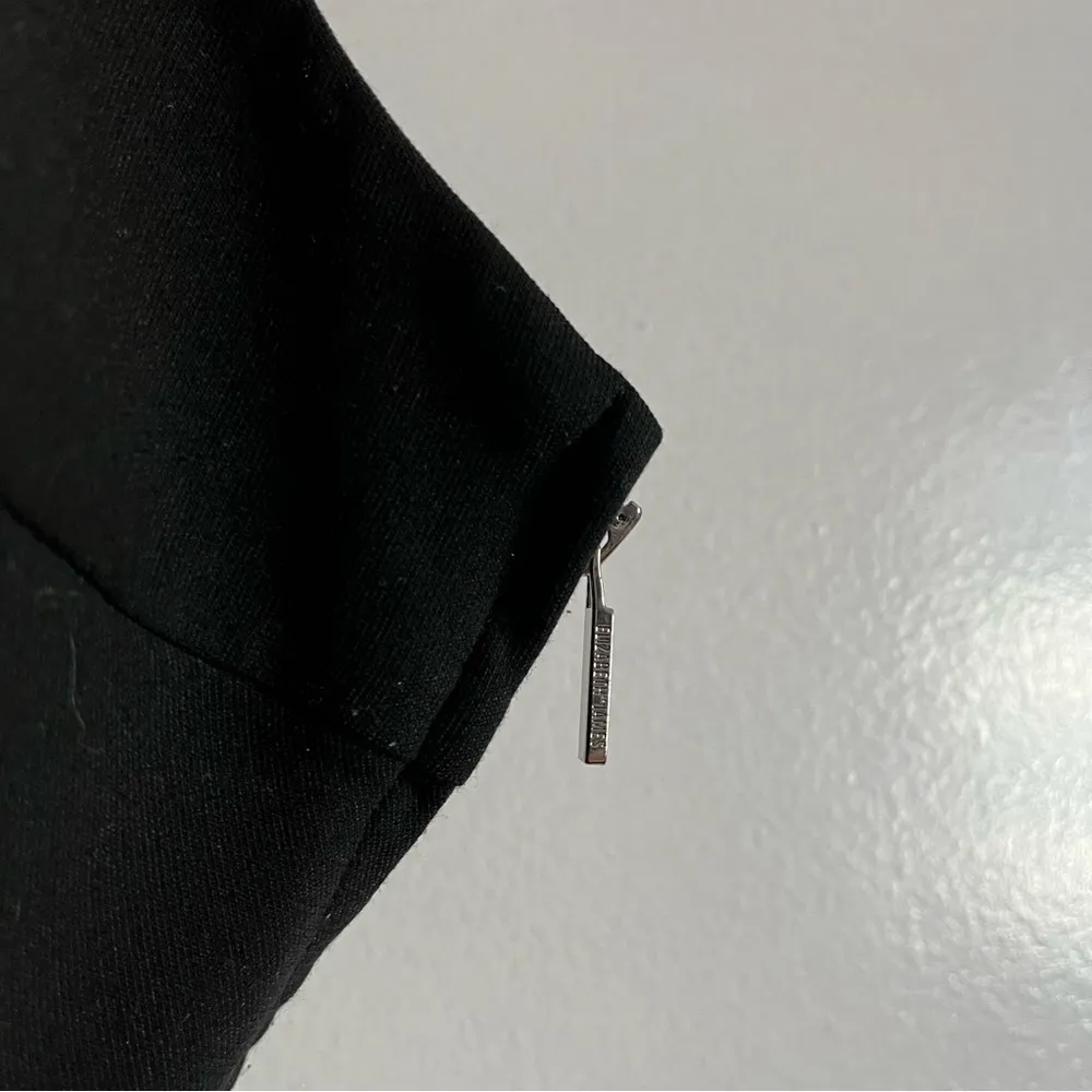 Elizabeth and James  • Tie Back Black Crop Tank Top - Image 3