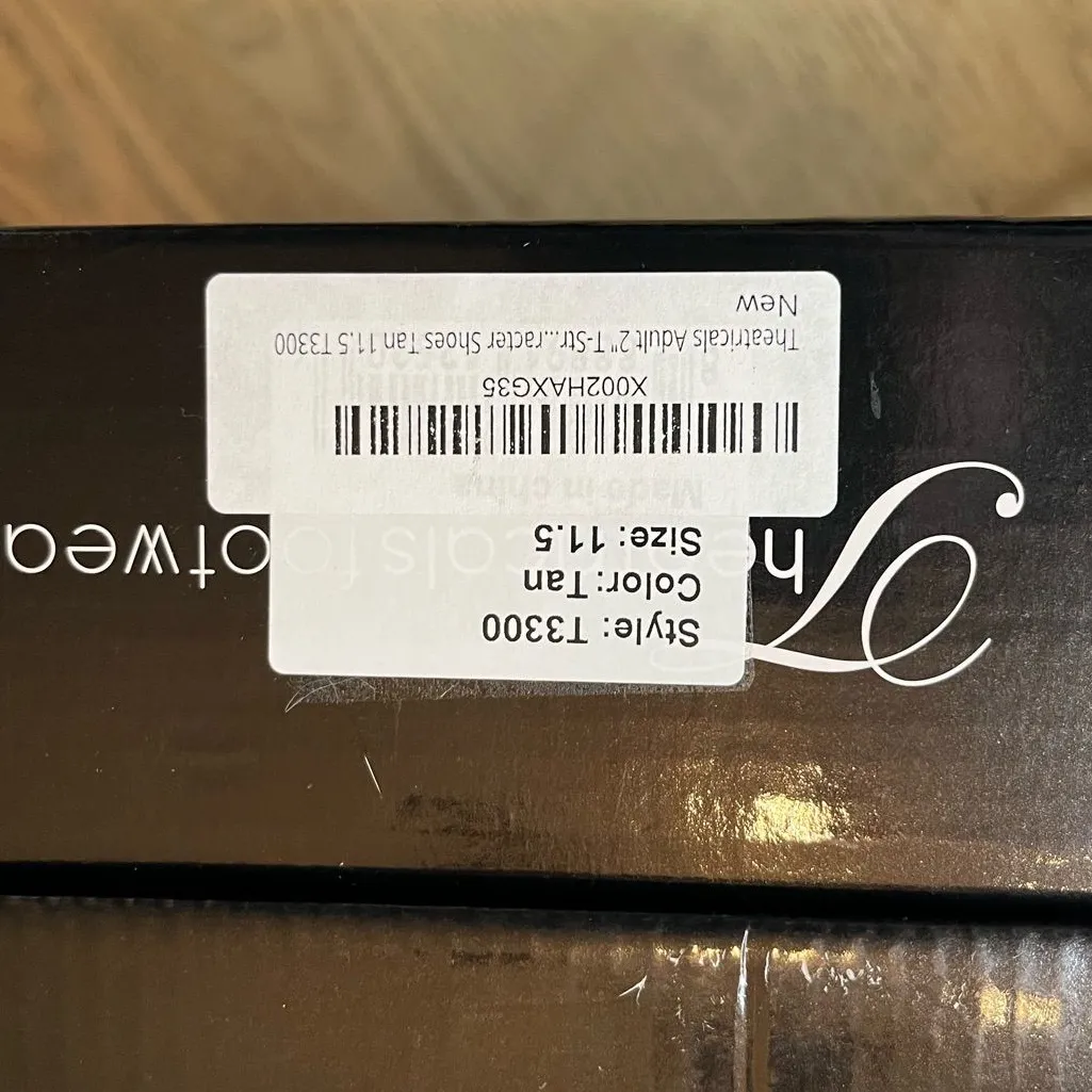 New! Theatricals Womens 2" T-Strap Mary Jane Character Shoes Tan Size 11.5 - Image 9