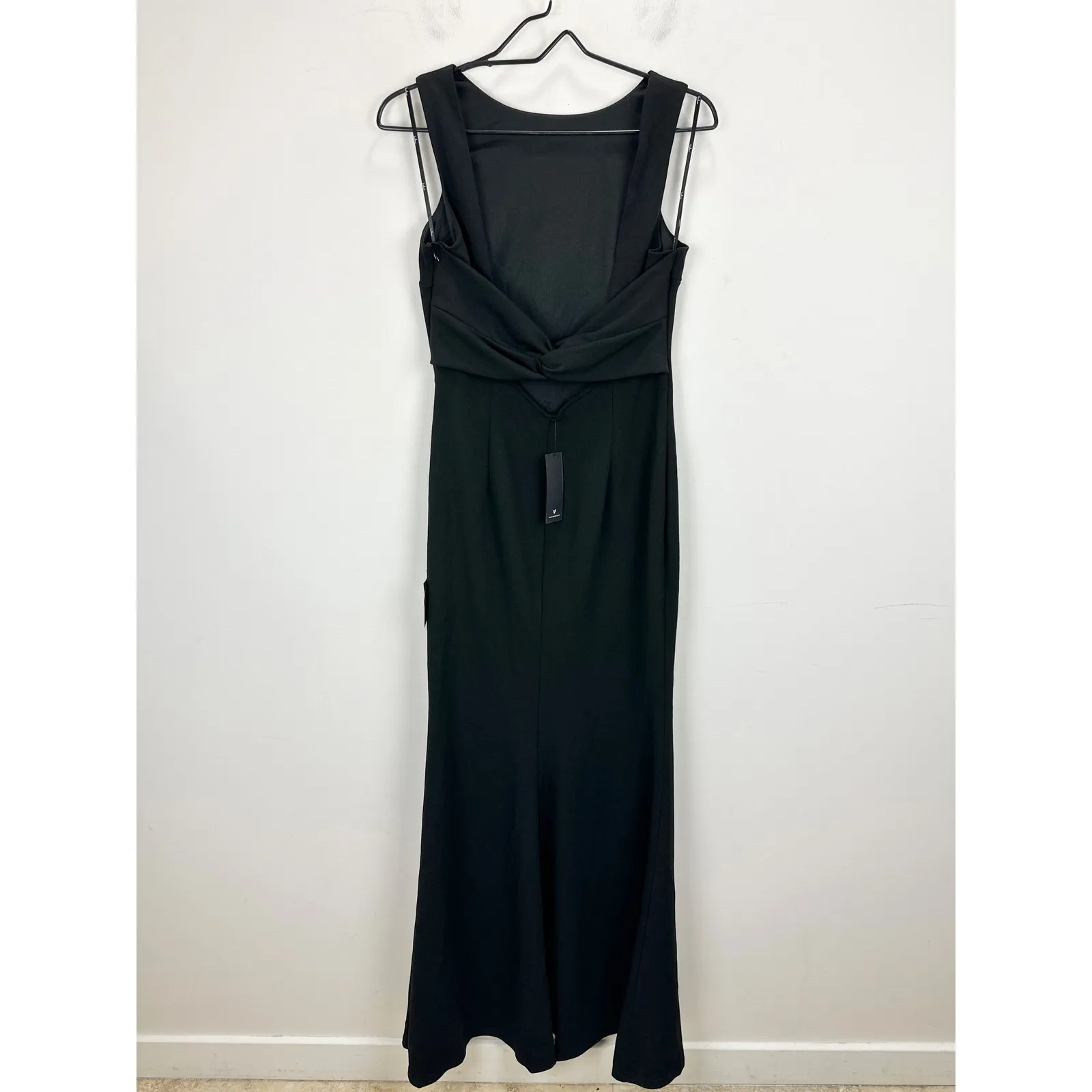 Lulus Love In Your Eyes Black Knotted Mermaid Maxi Dress Formal Medium NWT - Image 7