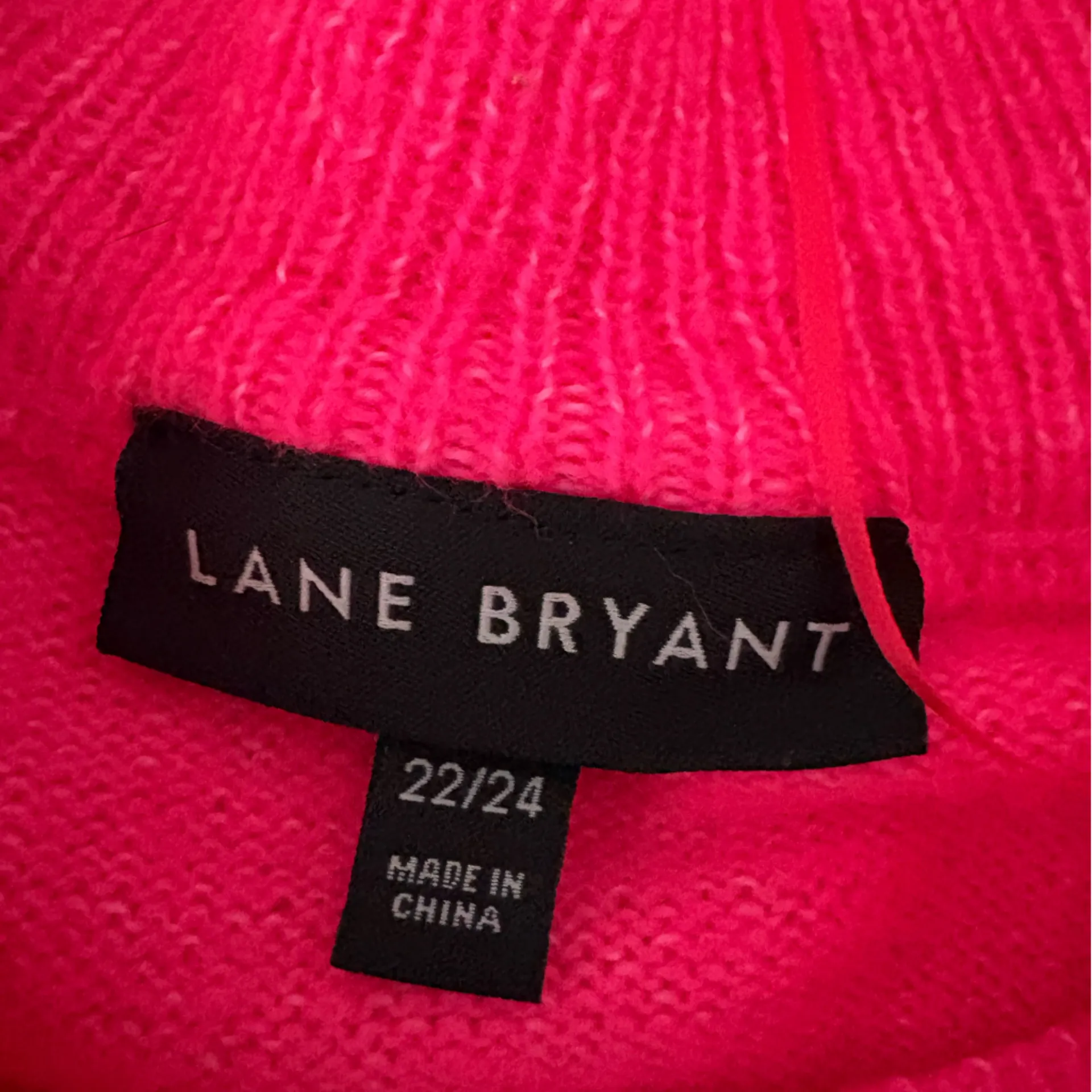 Lane‎ Bryant Hot Pink Crew Neck Sweater Size 22/24 EUC 528 - Image 6