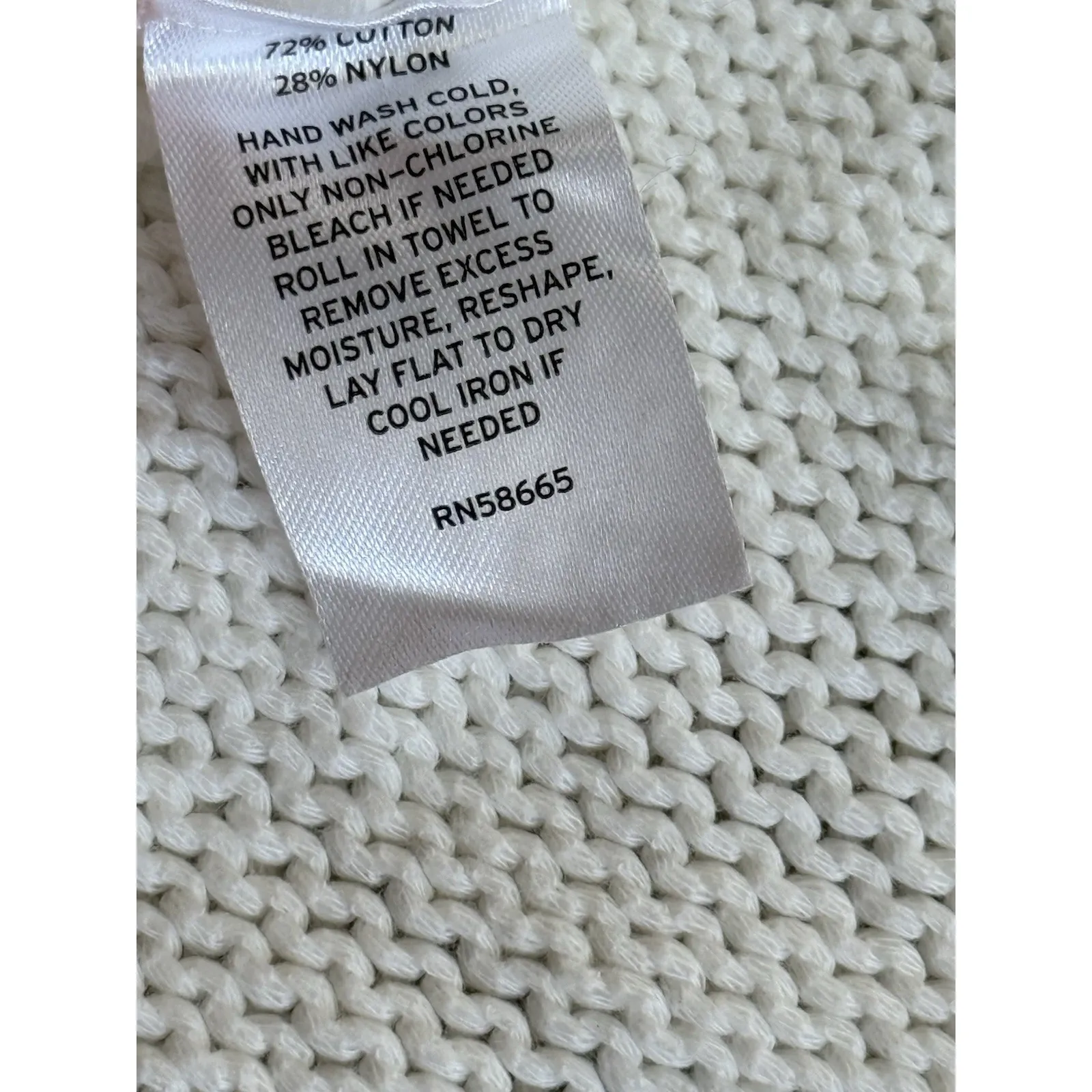 NEW Open Edit Cropped Chunky Sweater Cream White Open Back Tie Bow Womens Small - Image 4