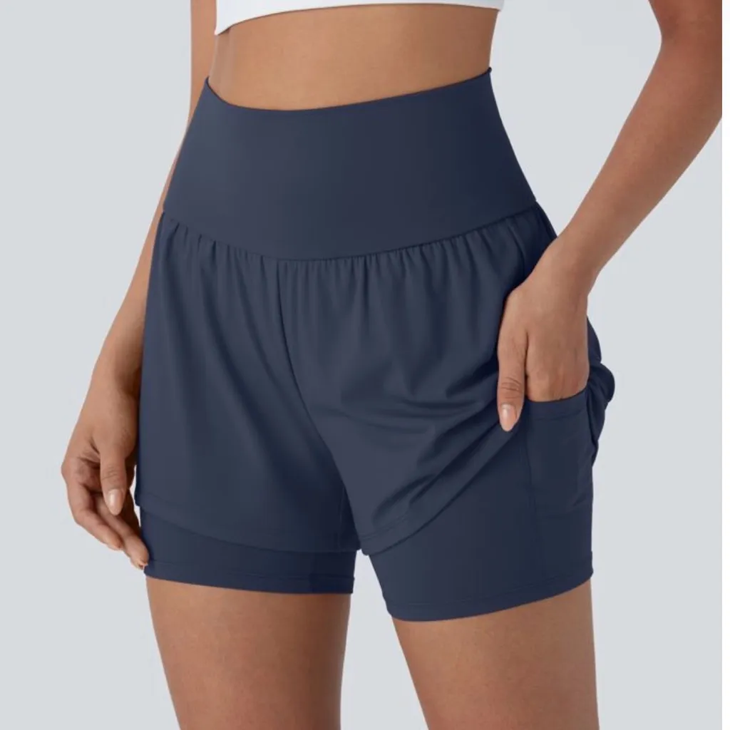 HALARA SoftlyZero Airy Super High Waisted 2-in-1 Cool Touch Yoga Shorts 5” - Image 5