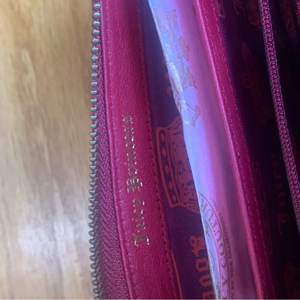 Juicy Couture Pam Gela Pink Magenta Scottie Dogs Velour Full Zip Wallet - Image 10