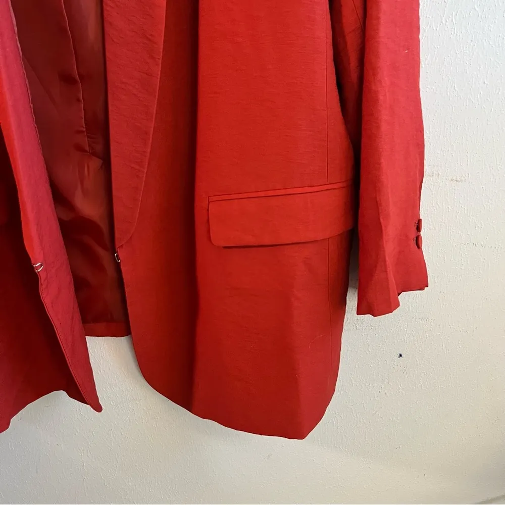 City Chic Blazer Essence Longline Jacket Rust Orange-Red Sz 24/XXL NWT Oversized - Image 9