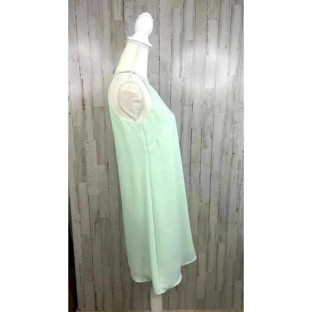 NWT Gianni‎ Bini Sleeveless Halter Neck Mini Dress Seafoam Green Women's Size XS - Image 7