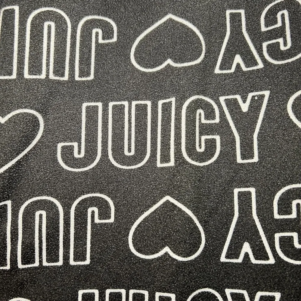 Juicy Couture Black White Logo Pajama Bottoms PJ Lounge Pants Sweatpants Size XL - Image 3