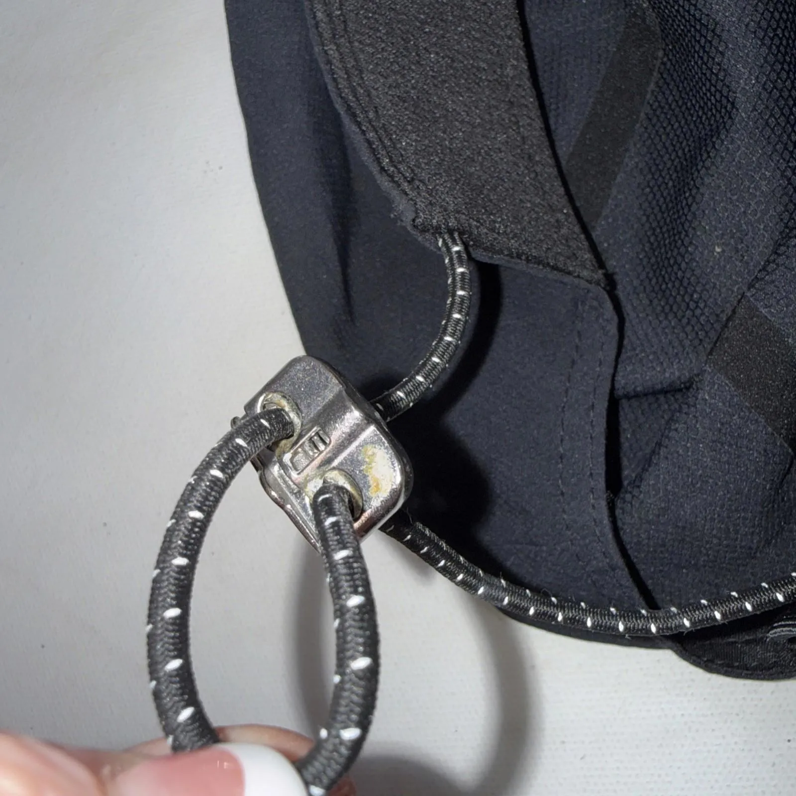 Athleta Athletic Minimalist Cap Strap Back Black Ventilated Running Athletic Hat - Image 4